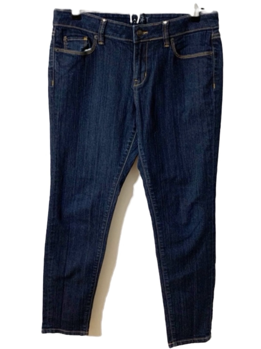 Ann Taylor LOFT Petites Modern Skinny Dark Indigo Wash Denim Jeans Five Pockets